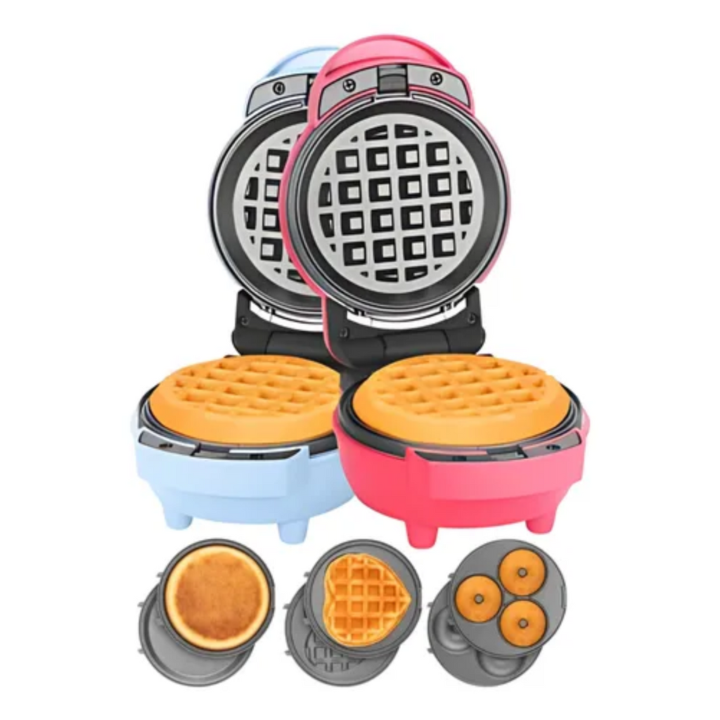 Mini waflera antiadherente 3 en 1