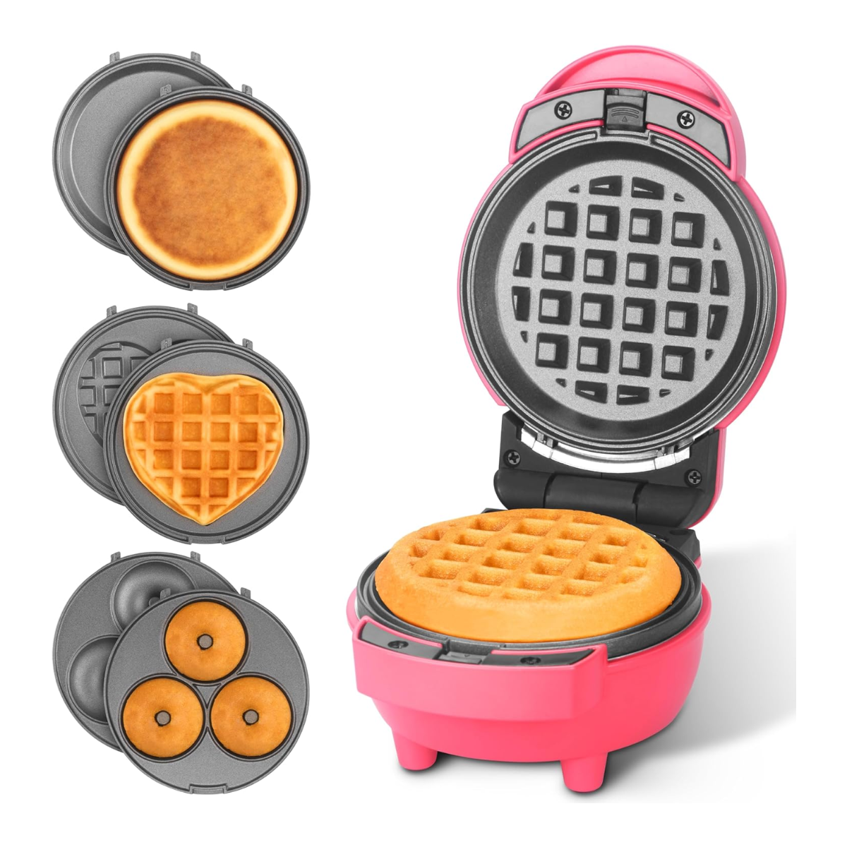 Mini waflera antiadherente 3 en 1